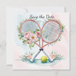 Tennis - Termin vormerken für die Hochzeit des Spi Save The Date