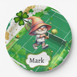 Tennis-Thema für St. Patrick's Day Pappteller