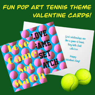 Tennis Thema Klapp Valentinskarte Karte
