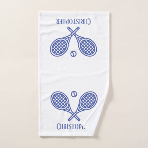 Tennis Thema Mit Monogramm Name Handtuch