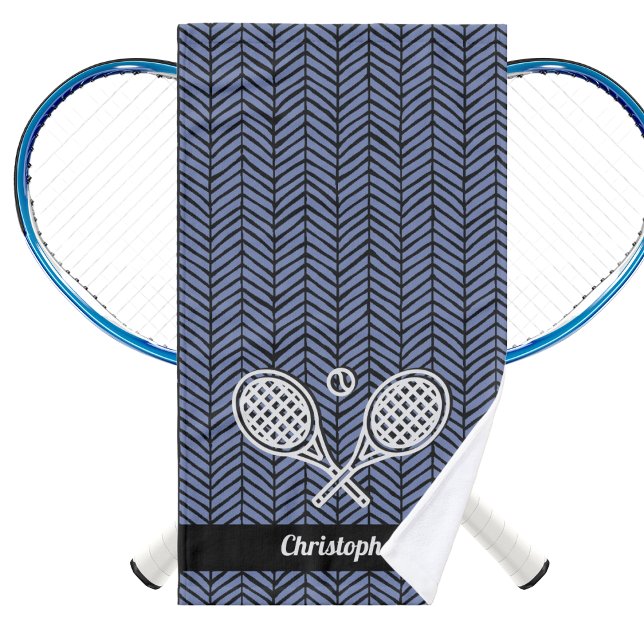 Tennis Thema Mit Monogramm Name Tennis Ball Handtuch (Von Creator hochgeladen)