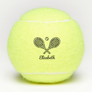 Tennis Thema Mit Monogramm Name Tennis Balls Tennisbälle