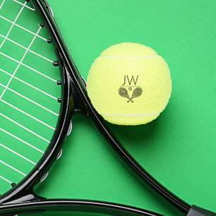 Tennis Thema Modern Monogrammiert Tennisbälle
