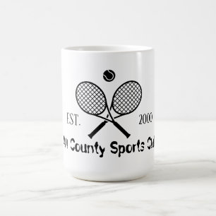 Tennis Thema Monogramm Bälle im individuellen Desi Kaffeetasse