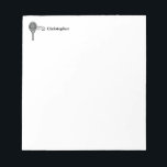Tennis Thema Sport Mit Monogramm Name Notizblock<br><div class="desc">Single-Tennisspieler und Doppel-Mannschaften werden Liebe dieses Tennis-Thema entworfen. Modernes Logo-Design mit Schläger und Ball. Fügen Sie Ihren Namen hinzu,  um ein angepasstes Design zu erstellen. Auch für den Coach toll! Perfektes Schul- oder Bürozubehör für diejenigen,  die Liebe Tennis spielen.</div>