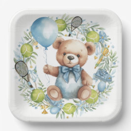 Tennis thematisiert Kinderdusche für Baby Boy Part Pappteller