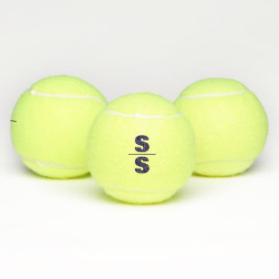 Tennis Theme Big Bold Mit Monogramm Tennisbälle