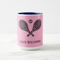 Tennis Theme Mit Monogramm Name Coach
