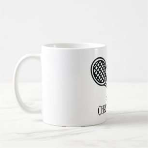 Tennis Theme Mit Monogramm Name Kaffeetasse