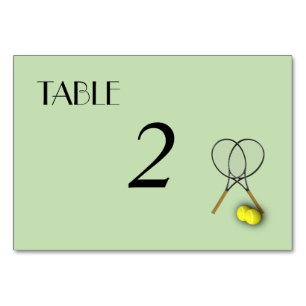 Tennis Themenplätze Tischnummer