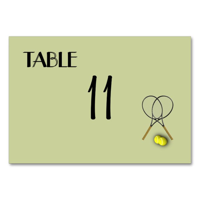 Tennis Themenplätze Tischnummer (Rückseite)