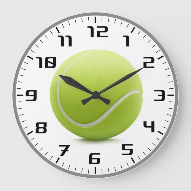 Tennis Time | Coole Sportgeschenke Große Wanduhr (Vorderseite)
