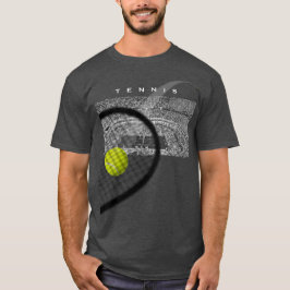Tennis Tournament Racket Hitting Ball In Motion T-Shirt