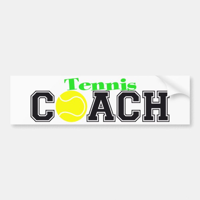 Tennis-Trainer Autoaufkleber (Vorne)