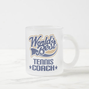 Tennis-Trainer-Geschenk Mattglastasse