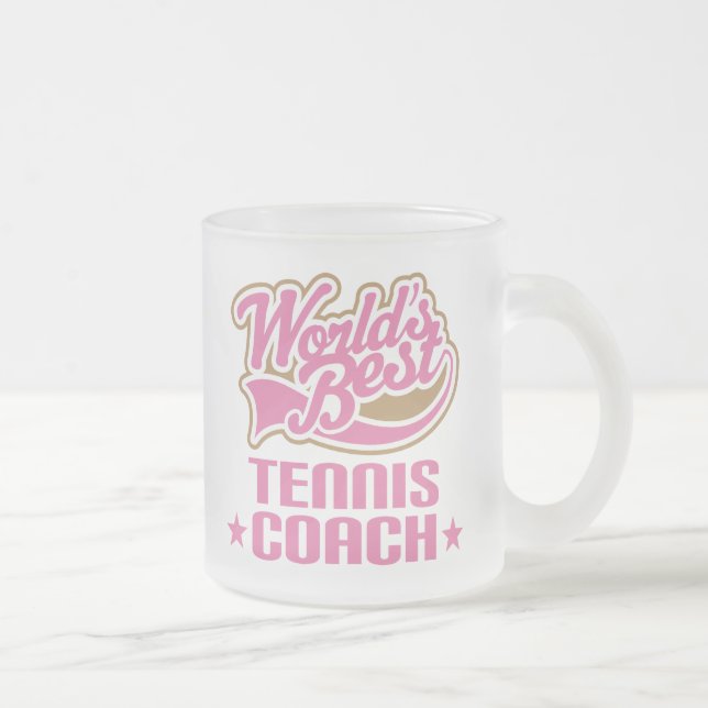Tennis-Trainer-Geschenk Mattglastasse (Rechts)