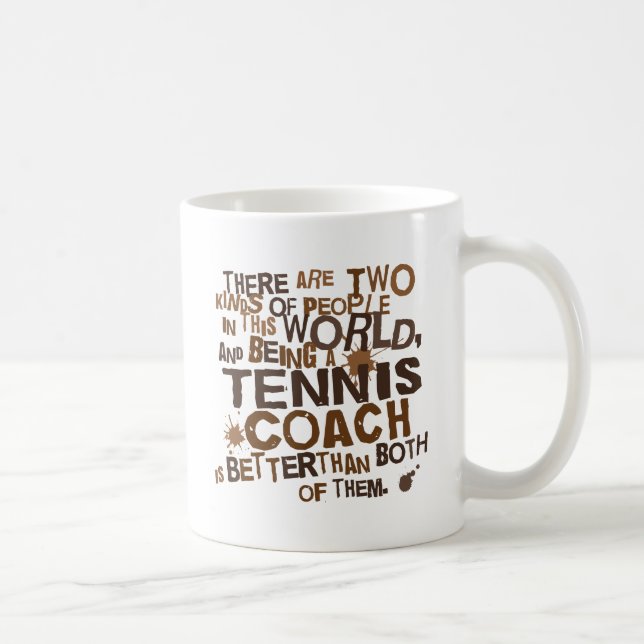 Tennis-Trainer-Geschenk Tasse (Rechts)