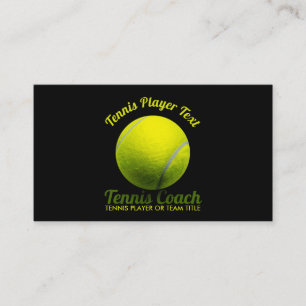 Tennis-Trainer-Illustration für Clubs und Kurse Visitenkarte