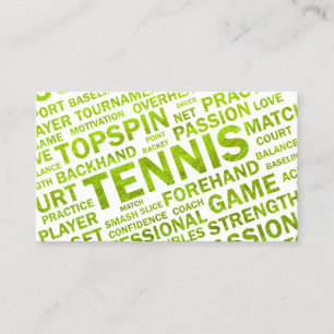 Tennis-Trainer-Visitenkarte Visitenkarte