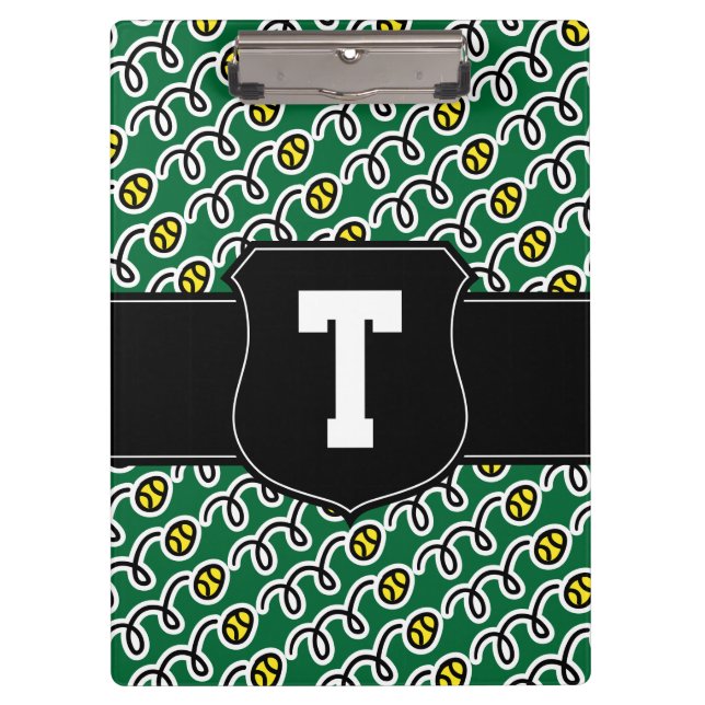 Tennis-Trainer-Zwischenablage | Personalisierte Mo Klemmbrett (Vorderseite)