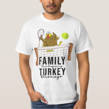 Tennis Turkey Erntedank lustiger Cartoon niedlich