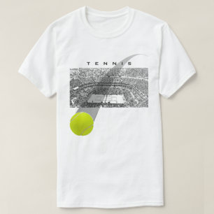 Tennis-Turnier mit Tennisballbewegung T-Shirt