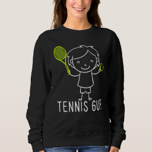 Tennis Typ Stickman Sportspiel Racket Game Player Sweatshirt
