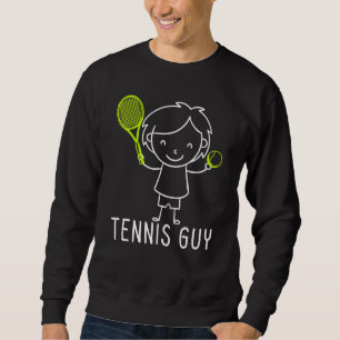 Tennis Typ Stickman Sportspiel Racket Game Player Sweatshirt