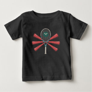 Tennis und Baseball-Fusion-Logo Baby T-shirt