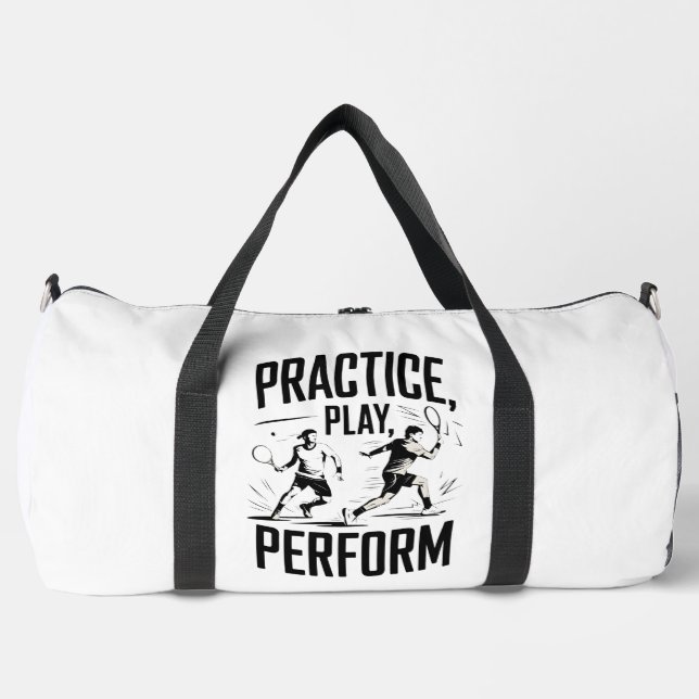 Tennis und Motivation - practice play perform Duffle Bag (Vorderseite)
