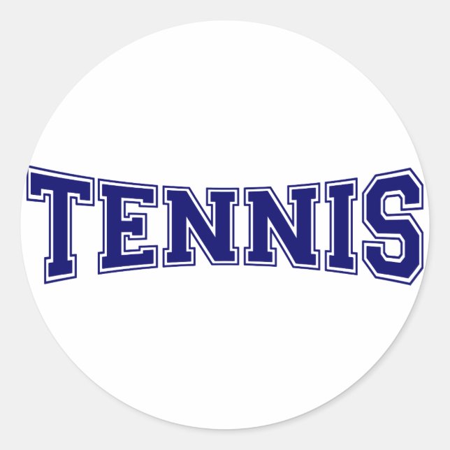 Tennis University Style Runder Aufkleber (Vorderseite)