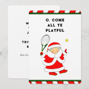 Tennis-Urlaubs-Weihnachtskarten Feiertagskarte