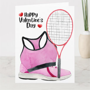 TENNIS Valentinstag an Spieler mit Liebe Karte