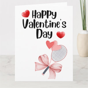 TENNIS Valentinstag für Spieler mit Liebe Karte