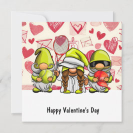 Tennis Valentinstag mit Herz Liebe Holiday Ca Feiertagskarte