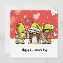 Tennis Valentinstag mit Herz Liebe Holiday Ca Feiertagskarte