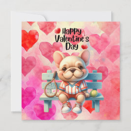 TENNIS Valentinstag zum Spieler mit Liebe Feiertagskarte