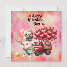 TENNIS Valentinstag zum Spieler mit Liebe Feiertagskarte