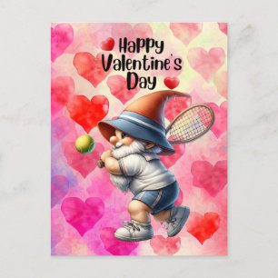 TENNIS Valentinstag zum Spieler mit Liebe Feiertagspostkarte