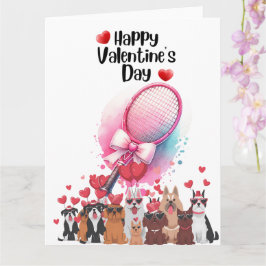 TENNIS Valentinstag zum Spieler mit Liebe Karte