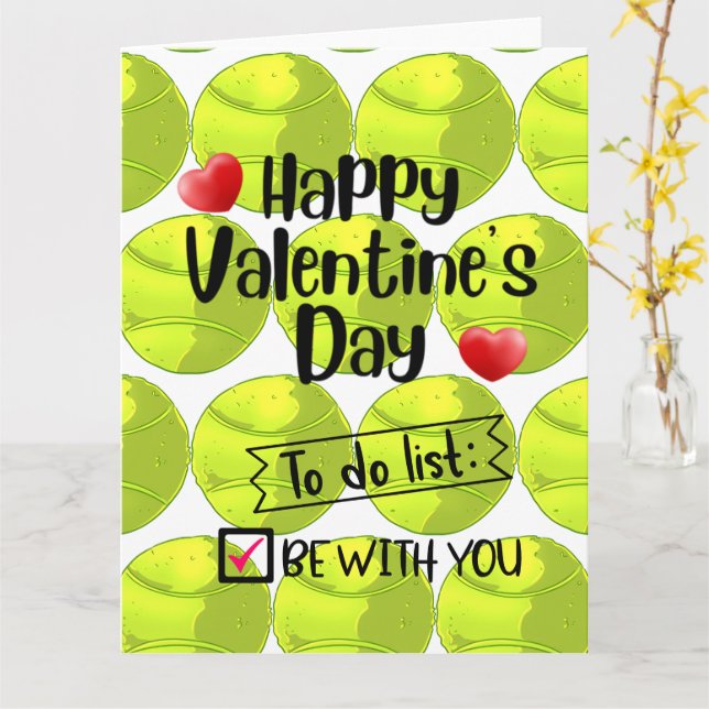 TENNIS Valentinstag zum Spieler mit Liebe Karte (Gelbe Blume)