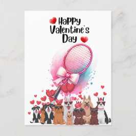 TENNIS Valentinstag zum Spieler mit Liebe Postkarte