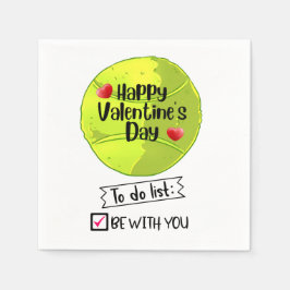 TENNIS Valentinstag zum Spieler mit Liebe Serviette