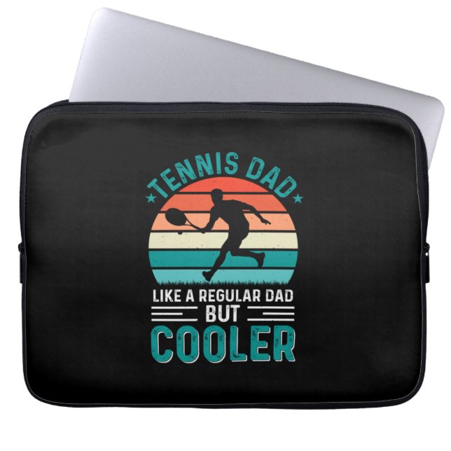 Tennis Vater Retro Sunset Laptopschutzhülle (Vorderseite)