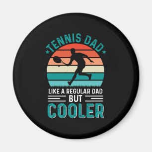 Tennis Vater Retro Sunset Magnet