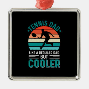 Tennis Vater Retro Sunset Ornament Aus Metall