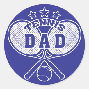 Tennis Vater Runder Aufkleber