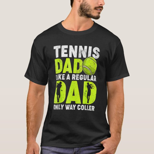 Tennis Vater wie ein regelmäßiger Vater Tennis Pat T-Shirt (Vorderseite)