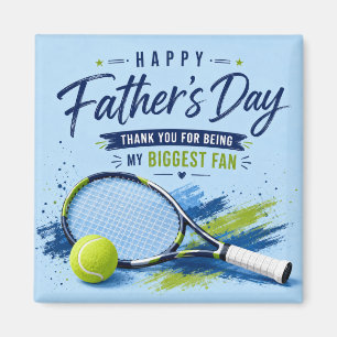 Tennis-Vatertag für Papa-Schläger und Ball Magnet
