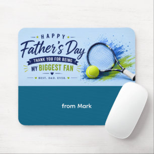 Tennis-Vatertag mit Schläger und Ball für Papa Mousepad